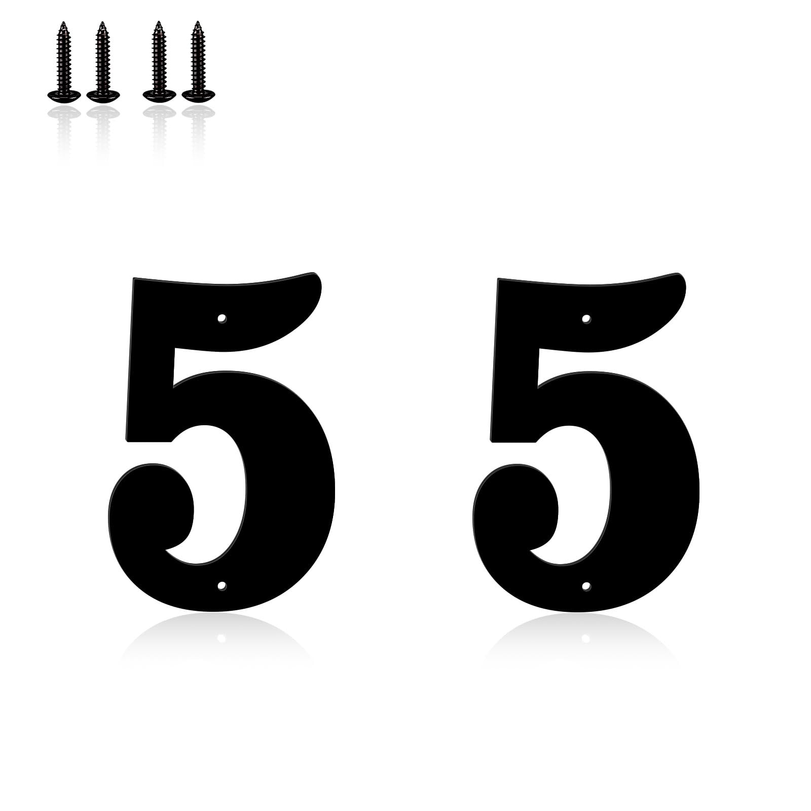 5 Inch Metal Modern House Numbers, House Address
