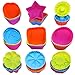 36 Pcs Silicone Cupcake Baking Cups, AIFUDA Reusable Mini Cake Cups Liners Mold Nonstick Muffin Donut Pan, 9 Shapes