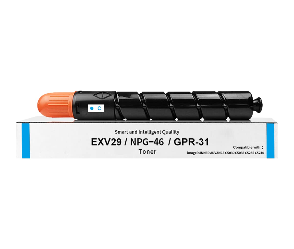 OKRA 1 Cyan Toner Compatible with Canon C-EXV29 NPG-46 GPR-31 Canon C-EXV 29 Replacement for Canon 2794B003 Canon 2794 B003 Canon C5030 C5035 C5235 40 Can. on C5030i C5035i C5235i C5240i (1 x cyan)