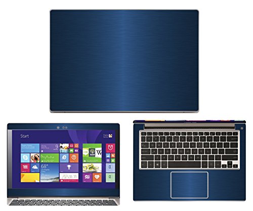 Decalrus - Asus Zenbook UX303LN / UX303LA (13.3" Screen) laptop BLUE Texture Brushed Aluminum skin Carbon Fiber skins decal for case cover wrap BAzenbookUX303LNBlue