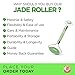 Jade Roller and Gua Sha - Beauty Facial Skin Massager Roller Body Eyes Neck - Original Natural Jade Stone