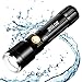 Zglon 1000 Lumen Tactical LED Handheld Flashlights Rechargeable Super Bright High Powered Waterproof Torch with 18650 Battery and Adjustable Zoomable 5 Light Modes