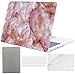 Sykiila for Older MacBook Pro 13 Inch with Retina Display Case for Model A1425 / A1502 Sleeve & HD Screen Protector & TPU Keyboard Cover & Hard Shell Case 4 in 1 - Pink Marble