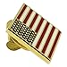 PinMart American Flag Lapel Pin – Made in the USA - Gold or Nickel Plated Enamel Pin – Patriotic Rectangular or Waving United States Country for Coats, Suit Jackets and Lanyards