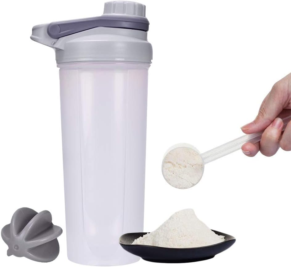 ZOORON Protein Shaker Bottle, 100% BPA Free Gym Bottle Shaker 16oz Shaker Cup with Storage Great for Powder and Capsule Organizer