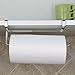 Paper Towel Hanger Holder, SYIDINZN Stainless Steel Kitchen Roll Paper Towel Holder Tissue Hanger Organizer Rack for Kitchen Under Cabinet Over Door (Paper towel holder-A)