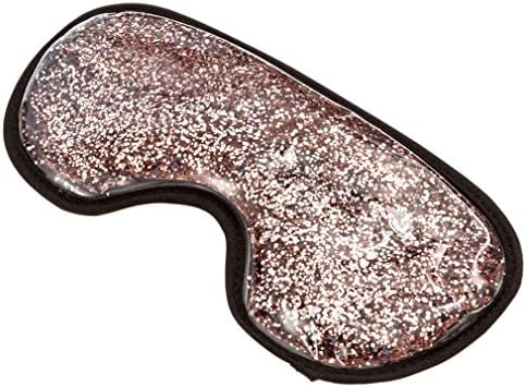 Therapeutic Under Eye Facial Mask (Gel Infused) Hot and Cold Skin Therapy | Relieve Sinus Pressure, Headaches, Migraines | Diminish Dark Circles, Puffy Bags | Reusable (Rose Gold Glitters)