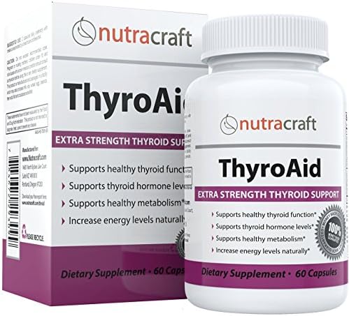 Thyroid Support Supplement - 100% MONEY BACK GUARANTEE & FREE SHIPPING - Natural Herbal Formula To Improve Thyroid Function With L-Tyrosine, Kelp (Iodine), Ashwaganda (Withania), Selenium, B-12 and Vitamin D to Support a Healthy Metabolism, Reduce Fatigue, Promote Weight Loss and Increase Energy - 60 Capsules