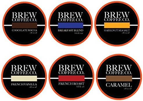 Brew Coffee Co - Keurig K-Cups for Single Serving Coffee Cups - Variety Pack Sampler 72 Count