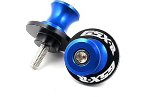 LQMY 2pcs 8mm M8 X1.5 Motorcycle Swing arm Sliders Spools for Suzuki GSXR 600 750 1992-2024 GSX-R 1000 2001-2024 GSXS 600 750 1000 GSX-8R GSX-8S 2023(Blue)