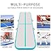 FBSPORT 8inches/4 inches Thickness Air Inflatable Track Mat,26ft/23ft/20ft/17ft/13ft/10ft Inflatable Track air mat for Gymnastics Training/Home Use/Cheerleading/Yoga/Water with Electric Pump
