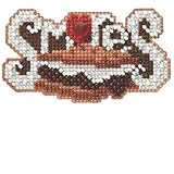 Smores Beaded Counted Cross Stitch Ornament Kit MH184206 Mill Hill 2014 Autumn Harvest