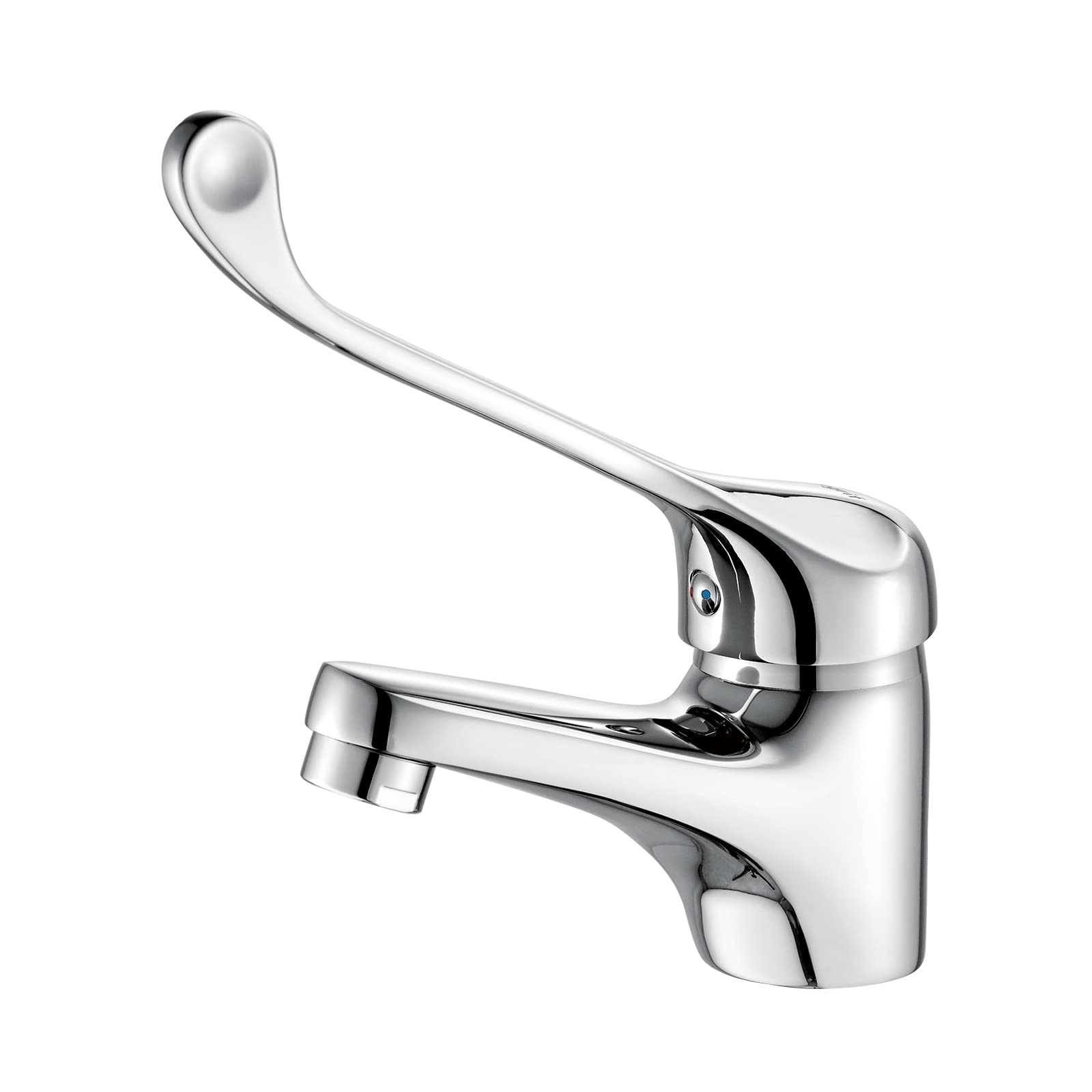 Ibergrif M11053 Bari, Basin Medical Handle, Bathroom Tap, Chrome, Silver