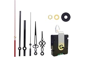 DEEWISH Radio Clock Mechanism DIY, 0.67 inch(17mm) Axis Length WWVB Radio Electric Controlled Clock, Repair Wall Clock Clockwork with 2 Set Clock Hands