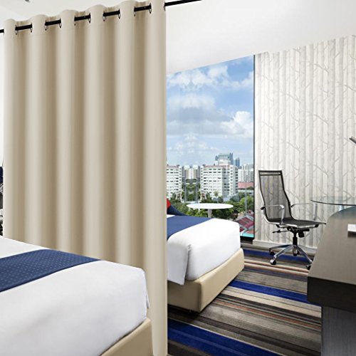 RYB HOME Portable Blackout Decorative Room Divider Extra Long Wide