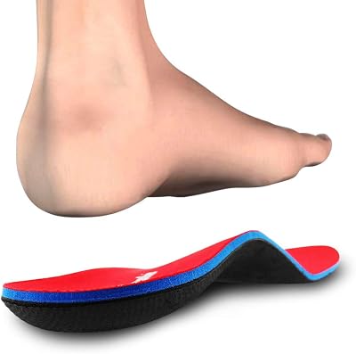 PCSsole Orthotic Arch Supports Insoles Red Men 8.5-9 28cm Flat Feet