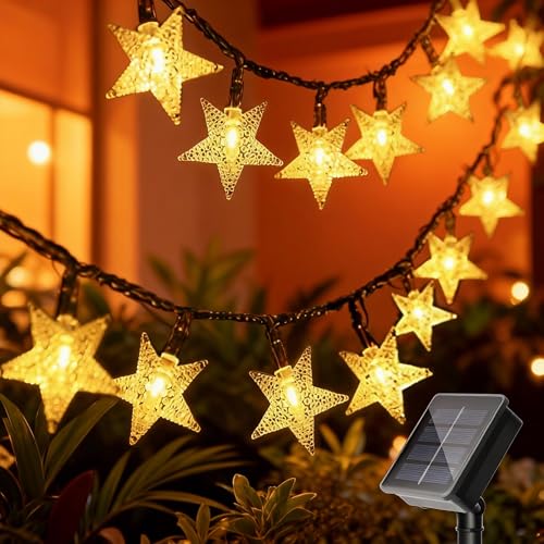Twinkle Solar Star String Lights Outdoor Waterproof