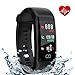 Eway Fitness Tracker, Smart Band with Heart Rate and Blood Pressure Monitor, Activity Tracker,IP67 Waterproof, Pedometer, Sleep Monitor, OLED, Bluetooth 4.0, Compatible with Android and IOS (black 1)