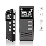 Voice Recorder, Digital Voice Recorder, KLAREN 8G Audio Sound Dictaphone, Voice Activated Recorder, Rechargeable Recorder with Built-In Speaker for Meeting Lecture Interview (Support 32G TF Card)