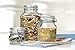 Bormioli Rocco Fido Wide Mouth Glass Jar with Airtight Gasket Clamp Lid for Canning and Food Storage, Clear Top, 101.5 oz.