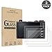AKWOX [3-Pack] Tempered Glass Screen Protector for Canon G7X Mark II G9X G9XII G7X G5X, 9H LCD Protective Cover
