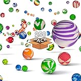 Fun Central 250 Pieces - 27mm Bouncy Balls Bulk - Supper Ball Party Favors for Vending Machine Capsules