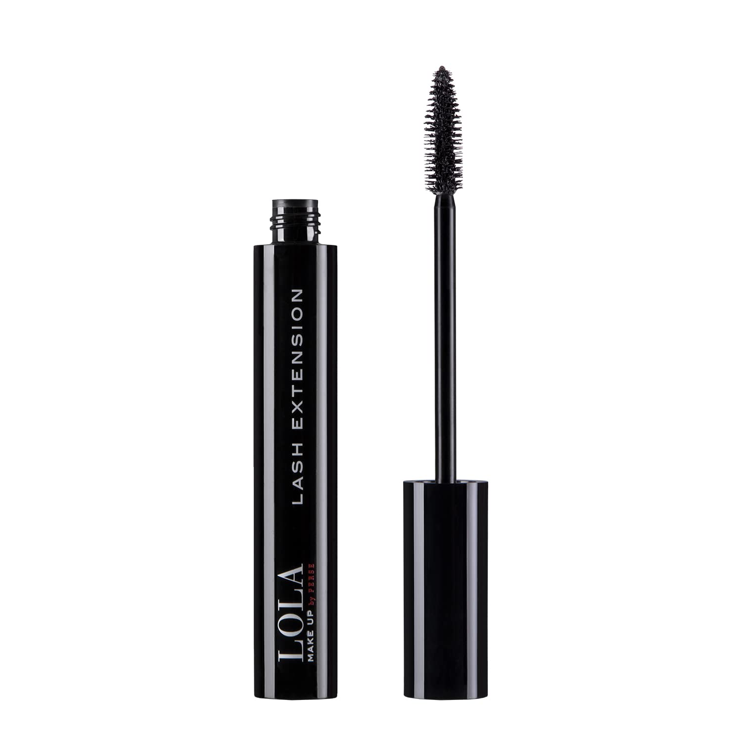 Lola Make-Up Lash Extension Eye Mascara, Extreme Lengthening, Intensifying Of Lashes, Waterproof, Enriched With Natural Fibers And Conditioning Agents, Vegan, No.1 Black