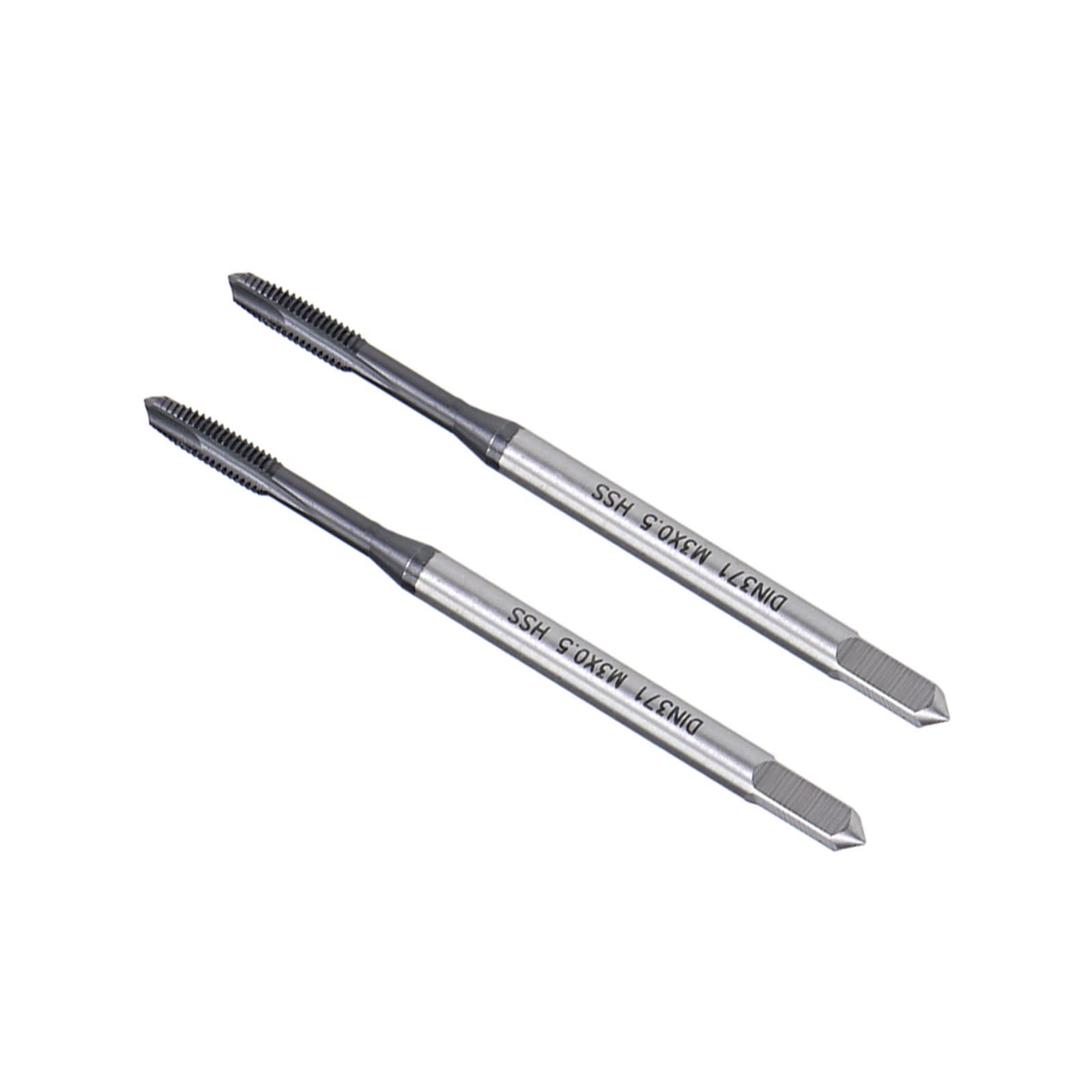 CoCud Spiral Point Taps, Metric M3 x 0.5 Thread, TICN Coated High Speed Steel DIN371/376 Screw Milling Threading Tap - (Applications: for Tapping Drilling Machine), 2-Pieces