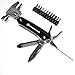 HunnyDooTools Adjustable Multitool Hammer with 12 Screw Driver Bits and Sheath