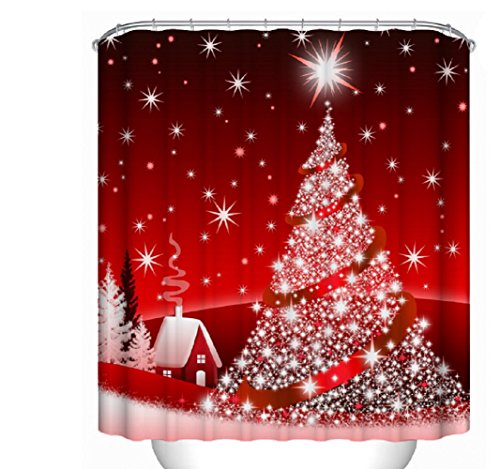 Custom Home Decor christmas decoration background Fabric Modern Shower Curtain European Style bathroom Waterproof