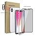 iPhone X Case, NOHON Full Body Slim Fit Ultra-Thin Case Lightweight, [Magnetic Adsorption Technology] [Metal Frame] [Clear Tempered Glass Back] [Support Wireless Charging] for iPhone X/10 - Silver