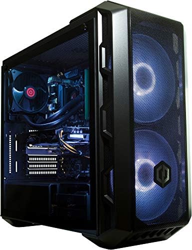 CyberPowerPC Luxe Gaming PC - AMD Ryzen 7 5700X, Nvidia RTX 4060 Ti 8GB, 32GB RAM, 1TB NVMe SSD, 650W 80+ PSU, Wi-Fi, Liquid Cooling, Windows 11, Ark RGB