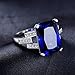 Jewelrypalace Women's 9.64ct Created Blue Sapphire 925 Sterling Silver Ring Size 8