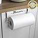 Stainless Steel Kitchen Paper Hanger - Paper Towel Holder - Kitchen Paper Hanger Bathroom Towel Roll Stand Organizer Rack for Under Cabinet and Over the Door