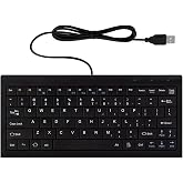 CUQI Mini Keyboard, Small Wired 82 Scissor Keys, USB Interface Compact for Android, Windows PC, Laptop, Raspberry Pi, Windows 10/8/7