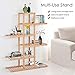 HOMCOM Bamboo Wood Plant Stand Slat Shelf Flower Pots Holder Bathroom Display Rack Utility Storage Shelving Unit Slattedthumb 3