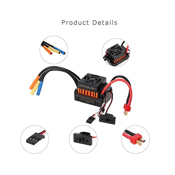 GoolRC Upgrade Wasserdicht 3650 3900KV Brushless Motor mit 60A ESC Combo Set für 1/10 RC Auto Truck – Bild 5