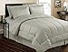Elegant Comfort Wrinkle Resistant - Silky Soft Dobby Stripe Bed-in-a-Bag 8-Piece Comforter Set - Full/Queen, Gray