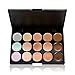Hearts Shop Professional 15 Color Makeup Cosmetic Contour Concealer Palette Make Up+Sponge+Concealer Brush for Fashion Women