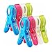 Bingolar 8Pcs Beach Towel Clips,Plastic Windproof Clothes Hanging Peg,Plastic Quilt Clips,Large Beach Towels,Quilt Clamp Holder Sunbed Peg, Sunbed,Pool.