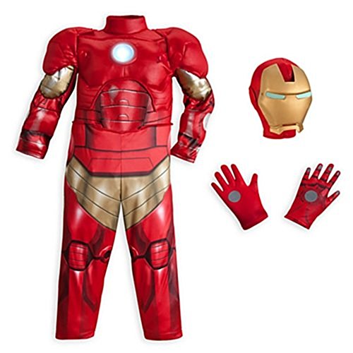 Disney Store Little Boys Deluxe Iron Man Ironman Light Up Costume Sz 7/8