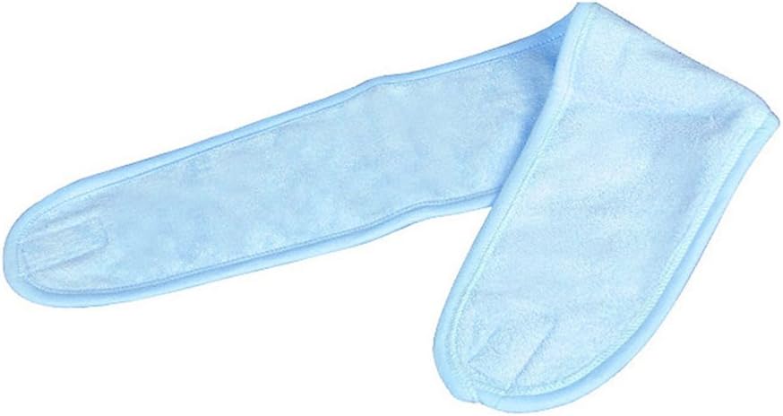 MSYOU Lady Hairband Velcro Beauty Headscarf Hair Band Makeup Headband Washing Hairband Apply Mask Special Hair Band(Blue)