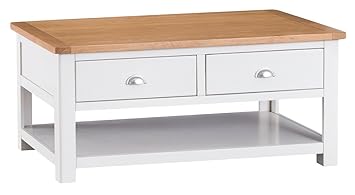 The Furniture Outlet Portland White Painted Oak Coffee Table
