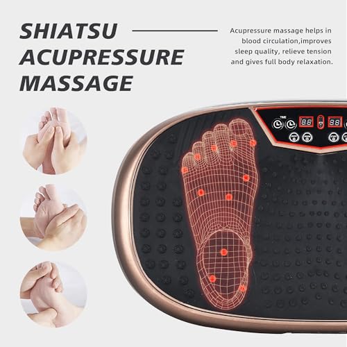 EILISON Fitpro Máquina de Ejercicios con Placa vibratoria Bandas elásticas, máquina de Drenaje linfático para Ejercicios en casa, Bienestar y recuperación (marrón, 521)