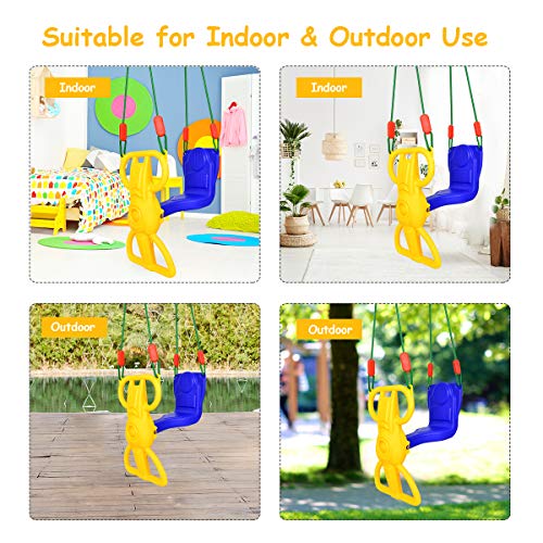 Costzon Rider Swing with Hangers, Wind Rider Glider Swing for Kids Playground (Rider Swing for 1 Kid)