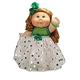 2017 Holiday Edition Cabbage Patch Doll Strawberry Blonde, White and Green Dress