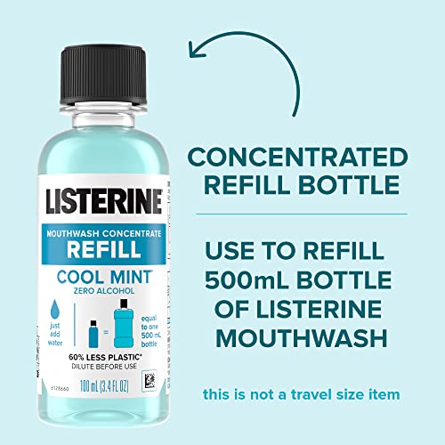Listerine Mouthwash Concentrate Starter Kit, AlcoholFree Oral Rinse
