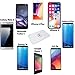 Wireless Charger, Qi Wireless Charging Pad Station Mat, Fast 10W for Samsung Galaxy S8 S7 S6 Edge, Note 5 8, iPhone 8, 8 Plus, iPhone X, Nexus, HTC, Nokia, LG G6-2A AC Adapter Charger INCLUDED (White)