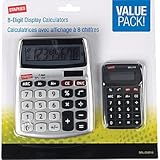 Staples 8-Digit Display Calculator, Value Pack