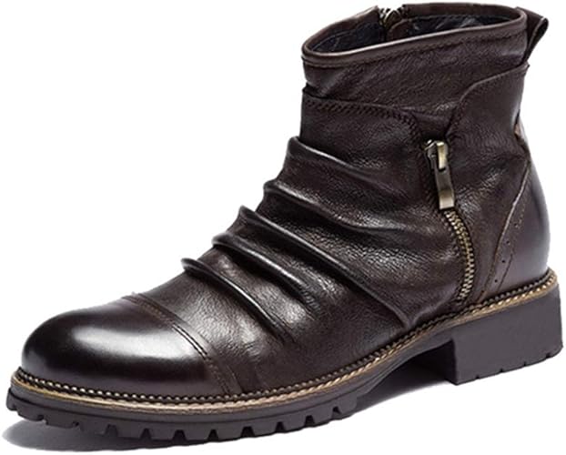Amazon ライダーブーツ メンズ 大きいサイズ ハイカット マーティンブーツ かっこいい イングランド風 サイドゴア 防水 防滑 秋ブーツ 冬 ブーツ ワークブーツ おしゃれ 履きやすい 歩きやすい ランボ ブーツ
